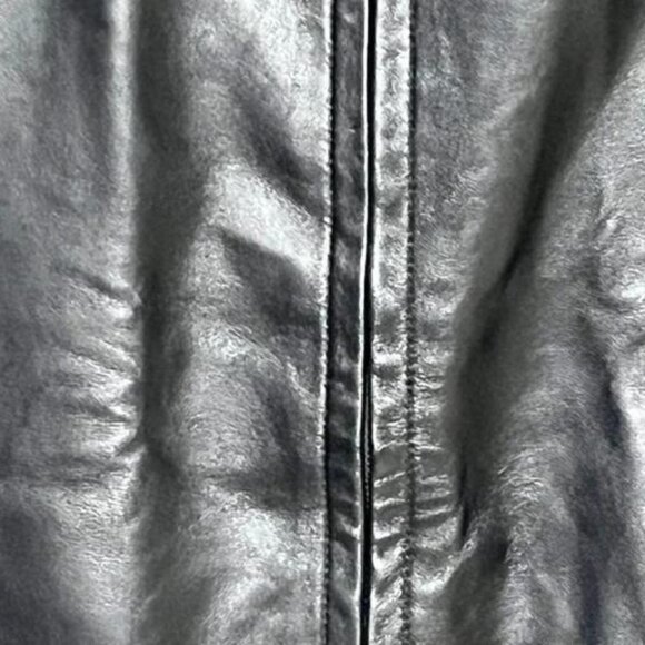 Women's Express Soft Leather Pencil Skirt Black Zip Front Closure Size 3/4 - Picture 4 of 9